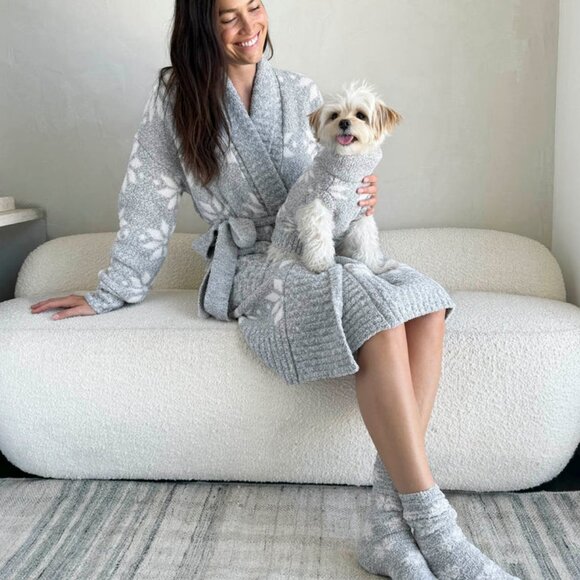 NWT Splendid Snowflake Ponoma Fuzzy Robe Size XL - Picture 4 of 10